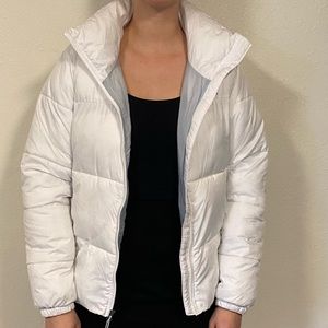 Columbia White Puffer Jacket